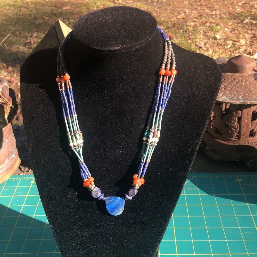 22” genuine gemstone necklace